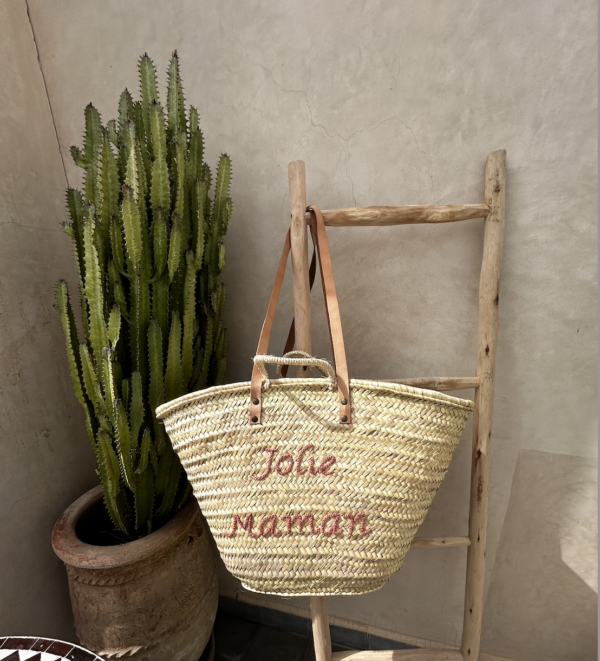 Panier en osier  "jolie maman"