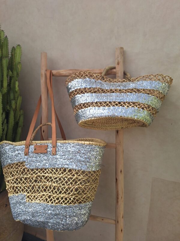 Panier osier argent matchi / matchi