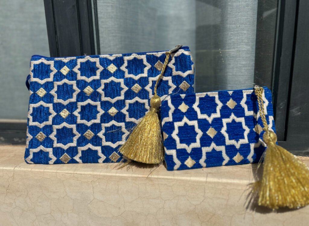 pochette marocaine bleu Majorelle