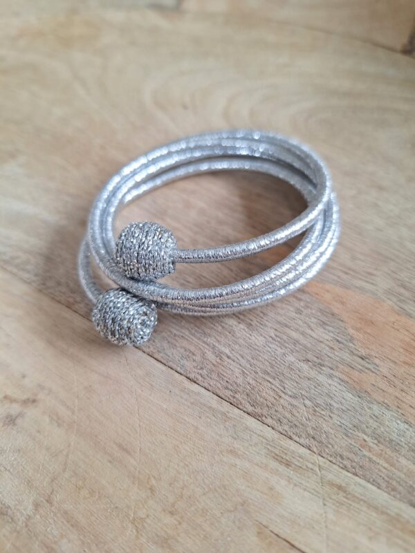 bracelet argent tissé