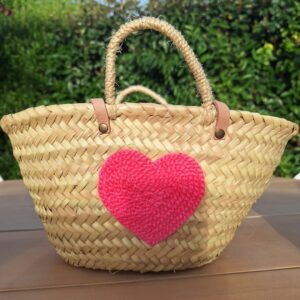 Panier osier coeur petit modèle