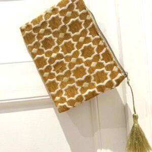 Pochette marocaine moutarde grand modèle