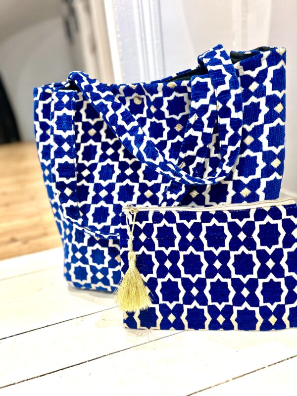 Cabas bleu motif zellige – Image 2